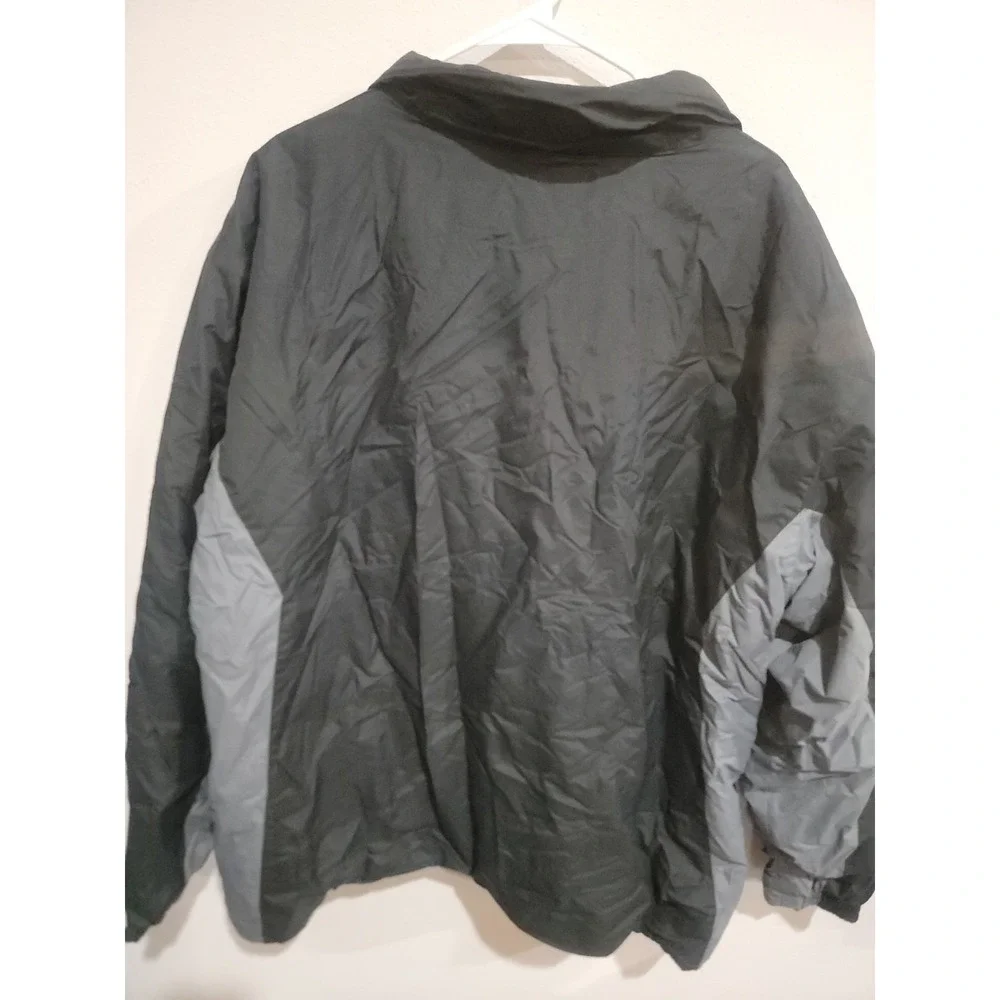 Columbia Waterproof Breathable Men's Size XXL Black Gray Fill Zip Ski Jacket VTG